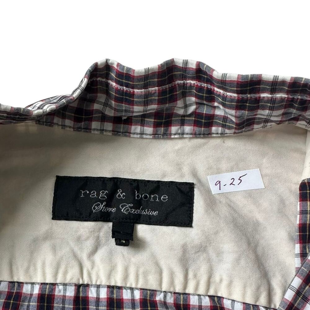 Rag And Bone Multicolor Plaid Button Down Shirt M… - image 4